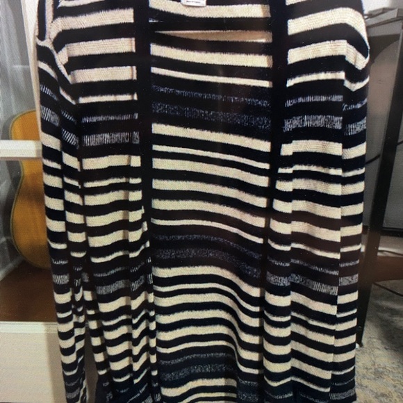 Striped Men's Cardigan Sweater - Picture 1 of 2